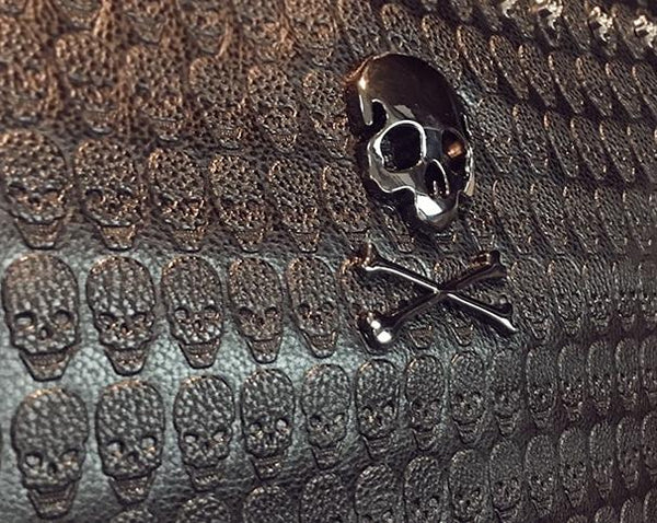 Frankie ~ Gothic Skull Messenger Bag, Clutch - Ishq Boutique