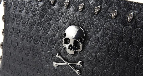 Frankie ~ Gothic Skull Messenger Bag, Clutch - Ishq Boutique