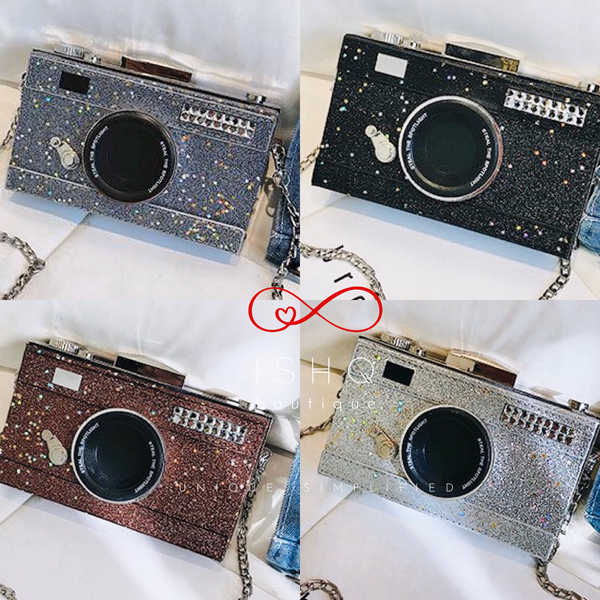 Cameron ~ Retro Camera Styled Handbag - Ishq Boutique