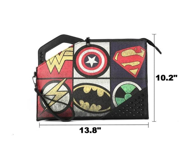 Clark ~ Superhero Crossbody Messenger Bag, Clutch - Ishq Boutique